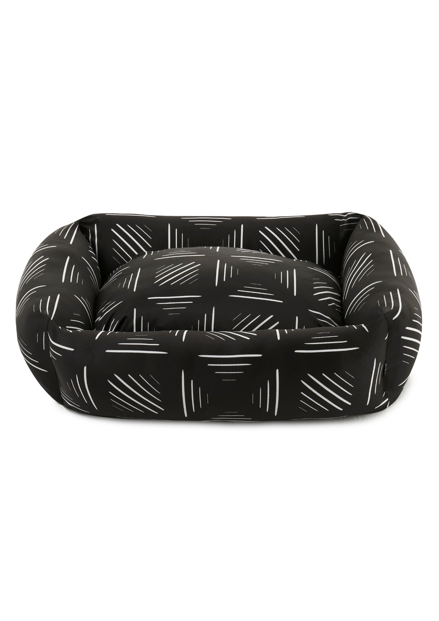 Black and white dog sales bed